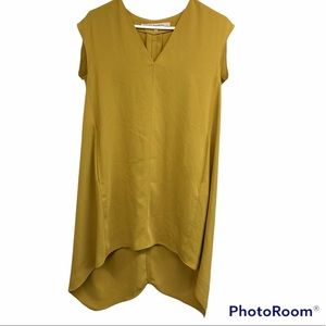 RACHEL Rachel Asymmetrical Roy Dress XS Mustard